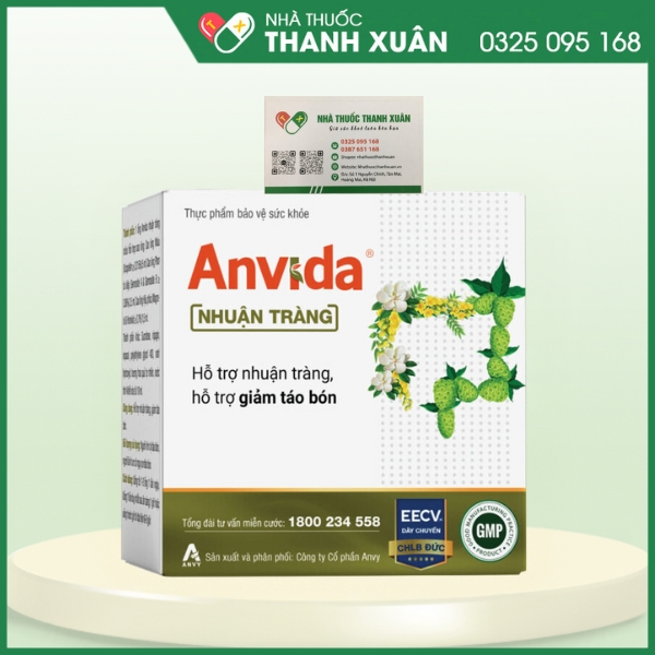 ANVIDA Nhuận tràng - Hỗ trợ nhuận tràng, giảm táo bón